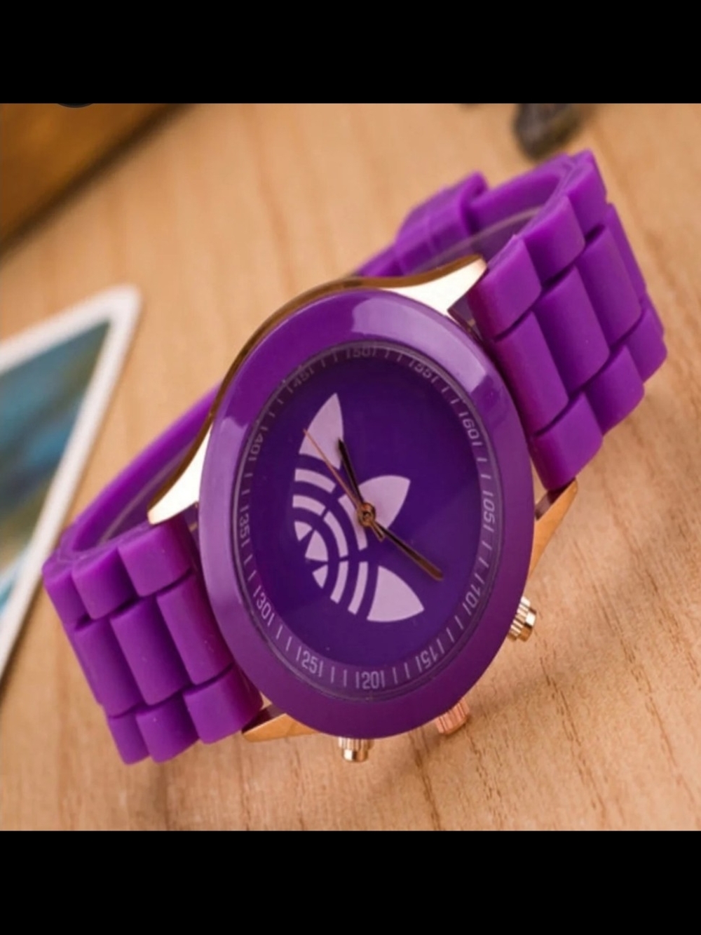 NWOT Purple Silicone Strap Fashion Watch